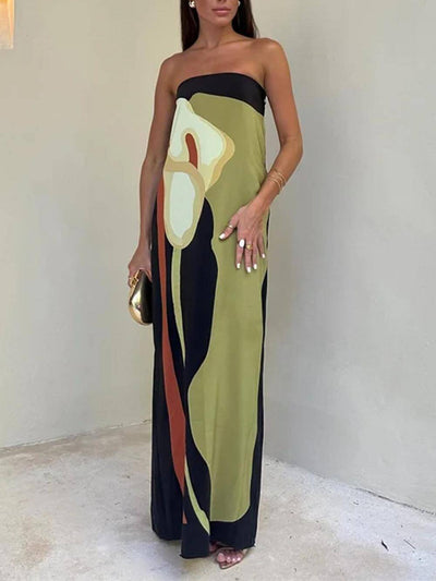 Gina - Impresionante vestido largo con hombros descubiertos