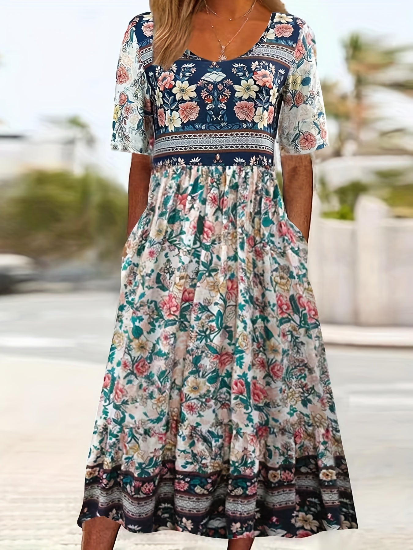 Aileen -  Boho Midi Dress