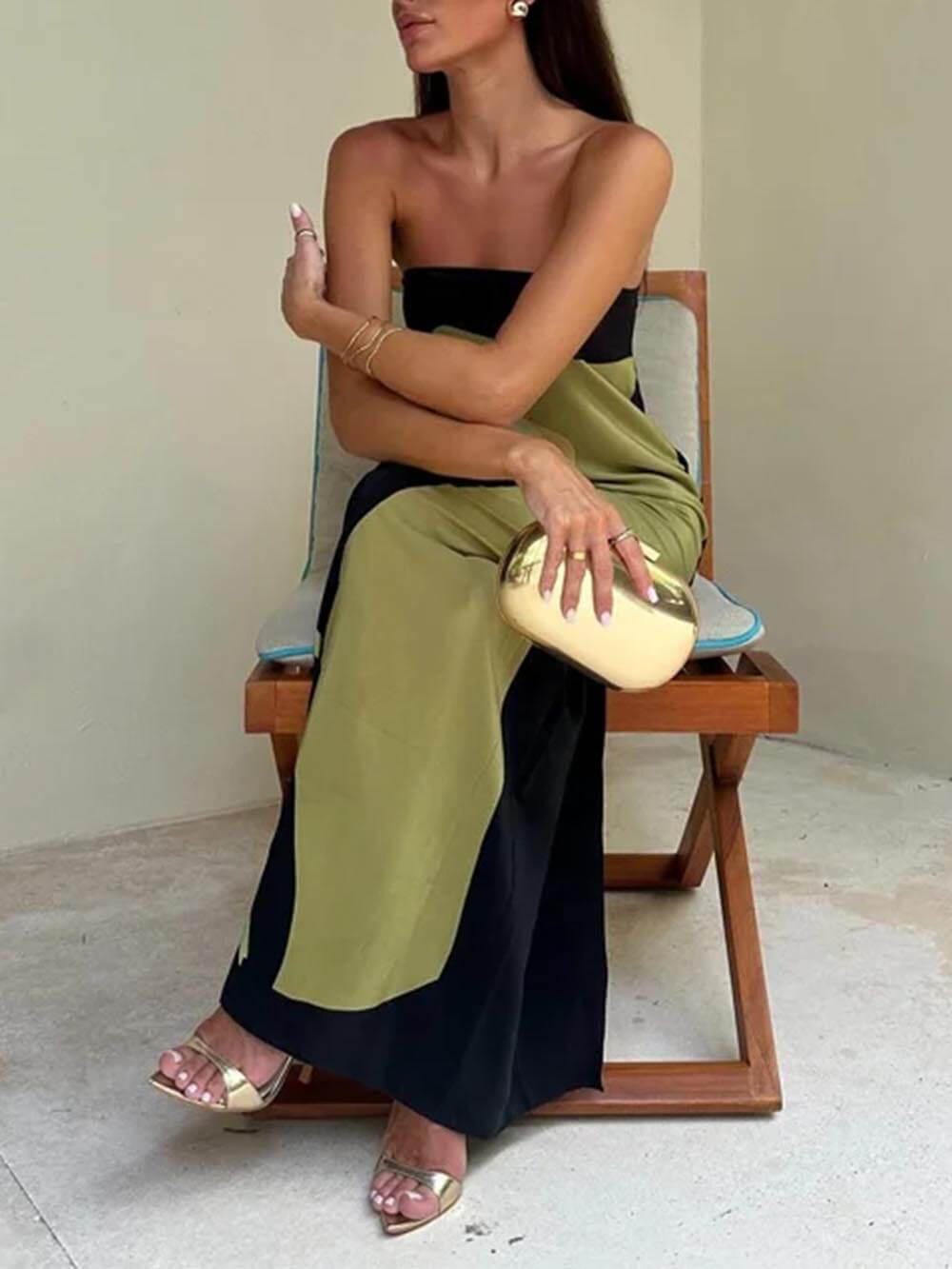 Gina - Impresionante vestido largo con hombros descubiertos