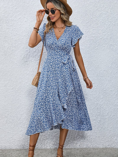 Indie - Small Floral Lace-Up Dress