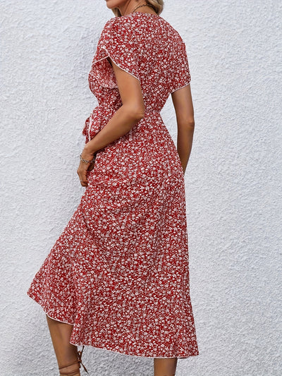 Indie - Small Floral Lace-Up Dress