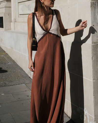 Jacky - Vestido largo ligero con cuello en V