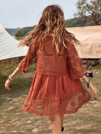 Molly - Loose V-Neck Mini Dress