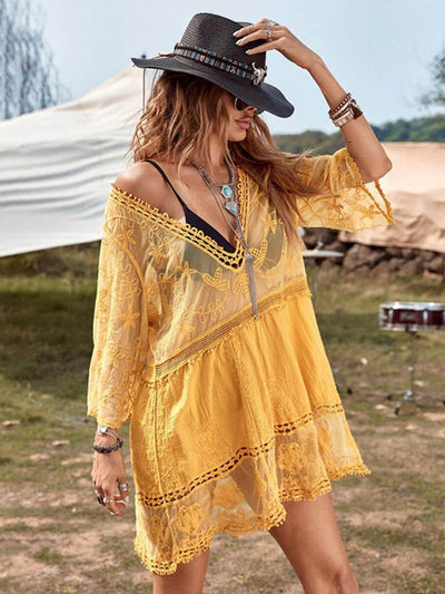 Molly - Loose V-Neck Mini Dress