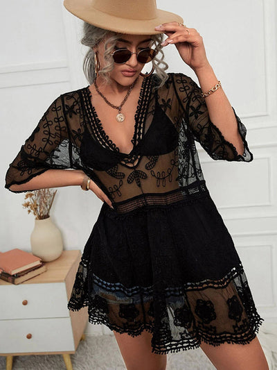 Molly - Loose V-Neck Mini Dress