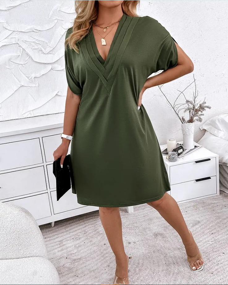 Clairene - Women's Half Sleeves Dress