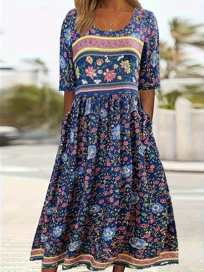 Aileen -  Boho Midi Dress