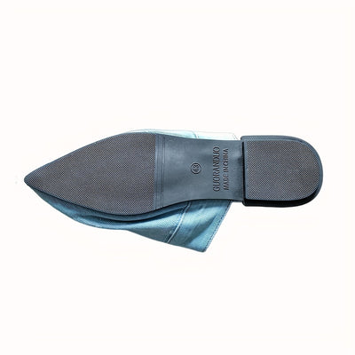 Ashby - Mules planos de mezclilla elegantes y sencillos