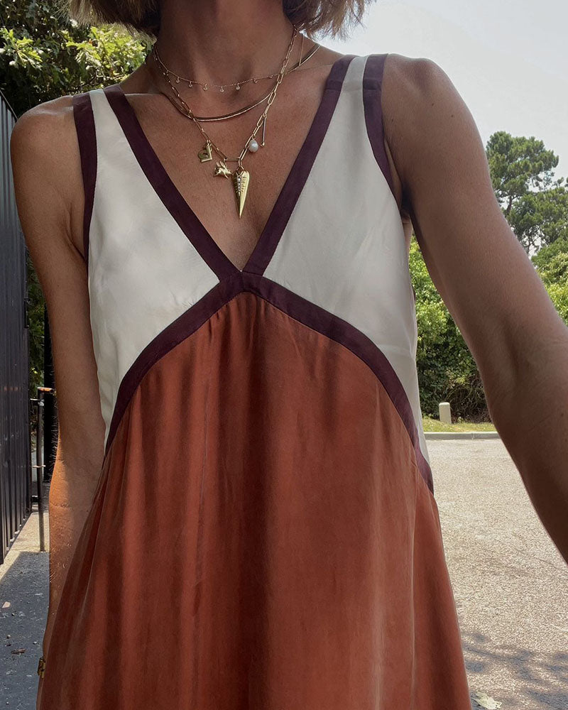 Jacky - Vestido largo ligero con cuello en V