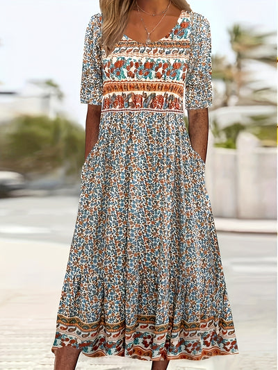 Aileen -  Boho Midi Dress