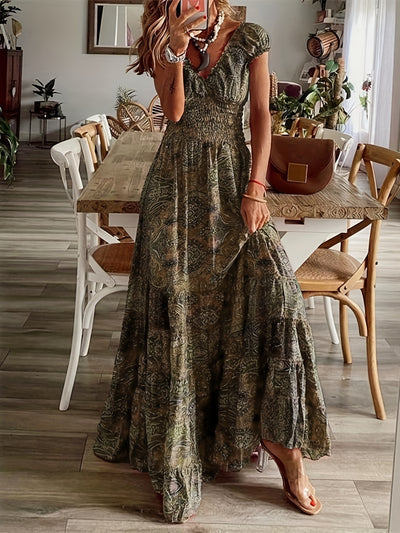 Ivy - Bohemian V-Neck Long Dress