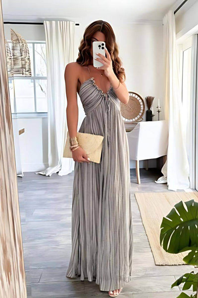Lanie - Vestido largo plisado elegante