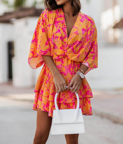 Valeria - Minivestido floral bohemio