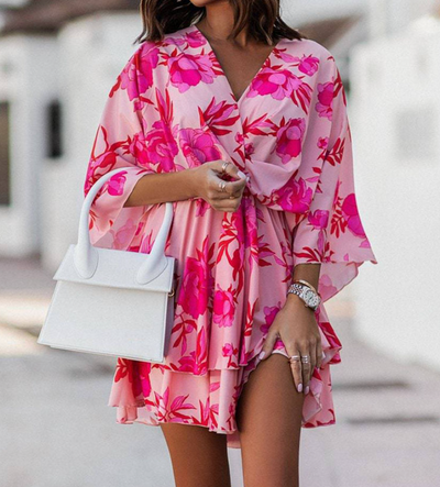 Valeria - Minivestido floral bohemio