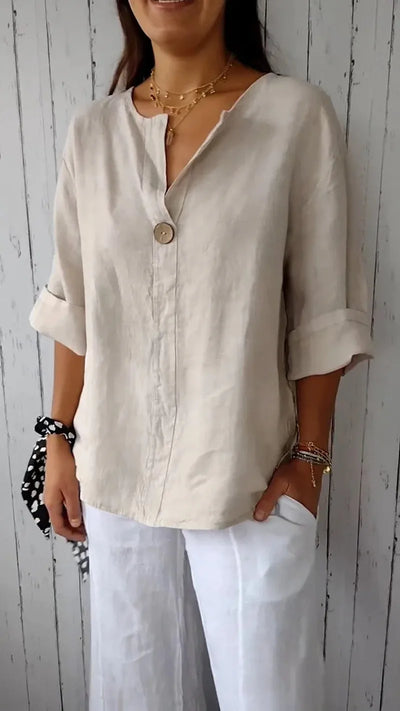 Mia – Minimalist Button Blouse