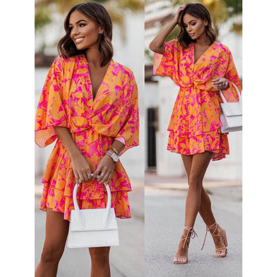 Valeria - Minivestido floral bohemio
