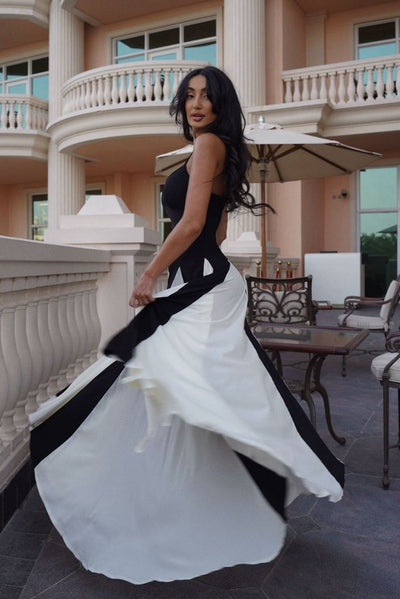 Viara - Vestido largo con paneles