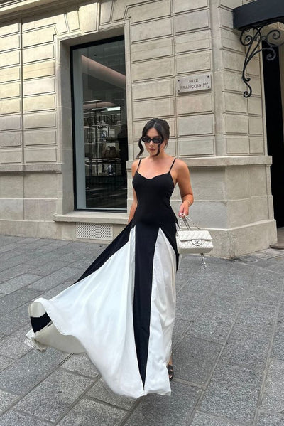 Viara - Vestido largo con paneles