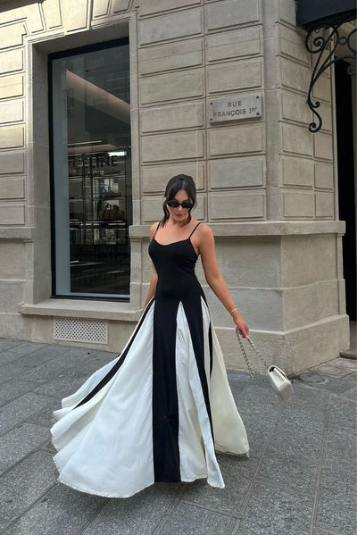 Viara - Vestido largo con paneles