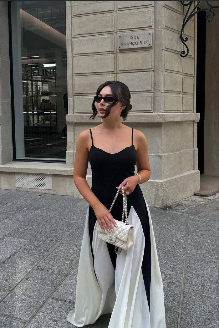 Viara - Vestido largo con paneles