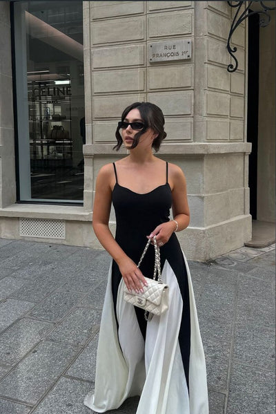 Viara - Vestido largo con paneles