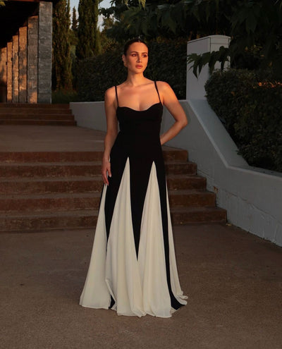 Viara - Vestido largo con paneles