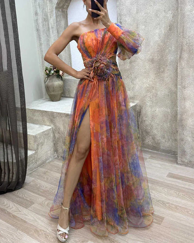 Cecilia | Vestido elegante con abertura