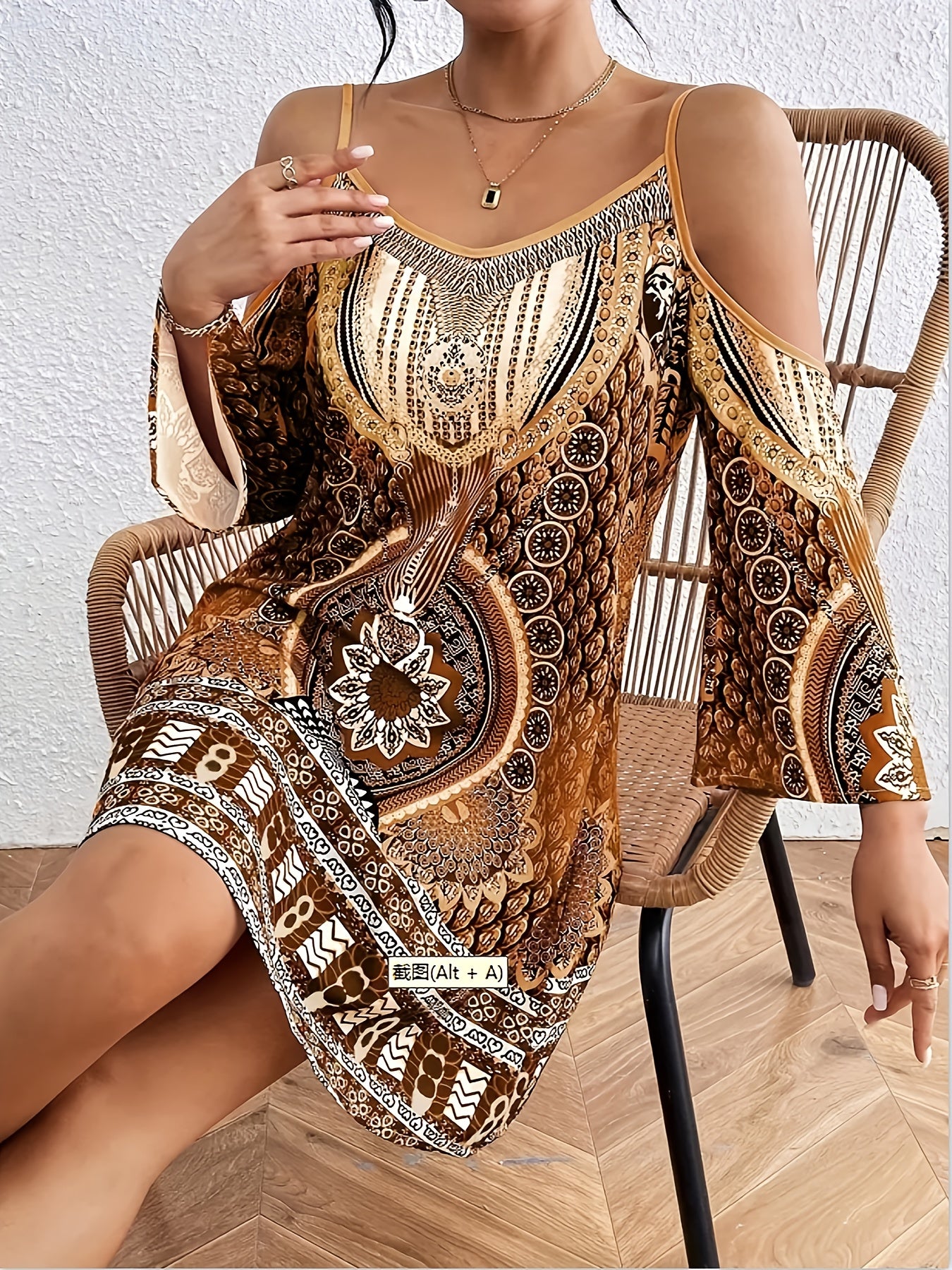 Sydney - Bohemian Printed Tunic Dress