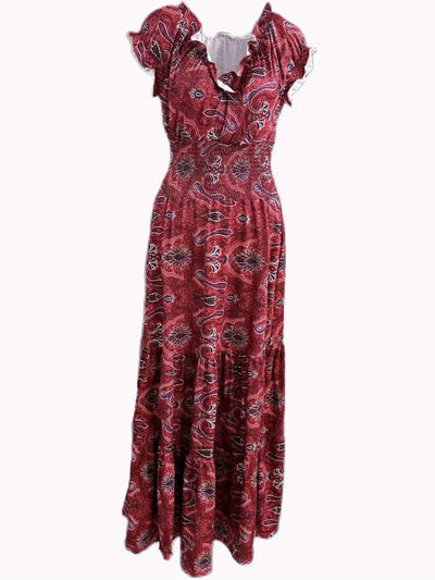 Ivy - Bohemian V-Neck Long Dress