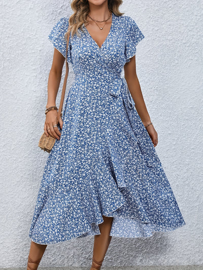 Indie - Small Floral Lace-Up Dress