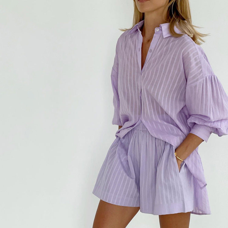 Viola™ - Breezy Button-Up and Shorts Set