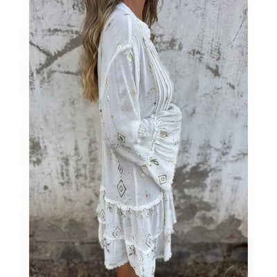 Mara - Vestido mini de manga larga de moda