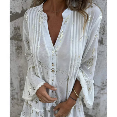 Mara - Vestido mini de manga larga de moda